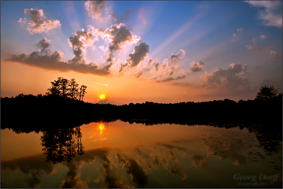 Abendstimmung am See in der Wahner Heide