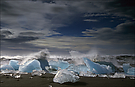 Eis am Strand des Jökulsárlón