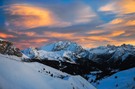 Winterabend in den Dolomiten