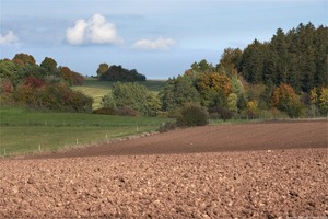 Kulturlandschaft mit Wolke