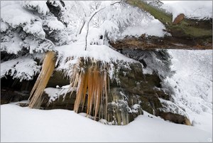 Eiszapfen in Farbe