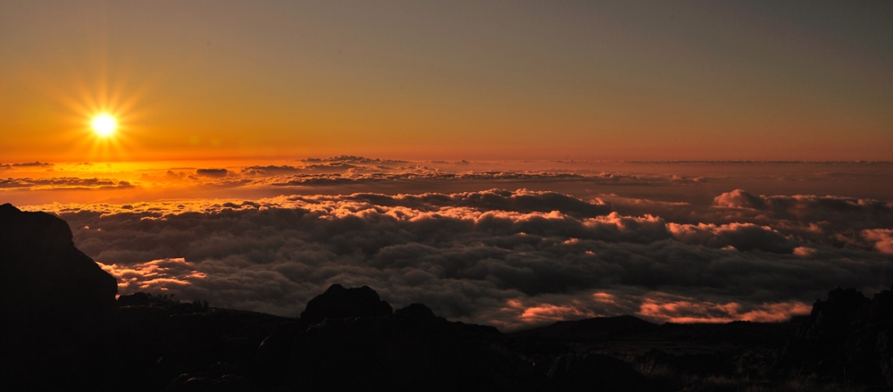 Sonnenuntergang auf 3.000 Metern Höhe