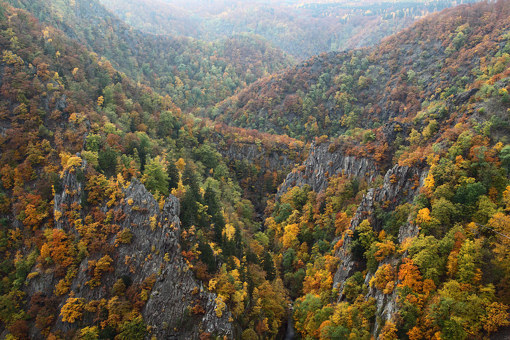 > Blick ins Bodetal <