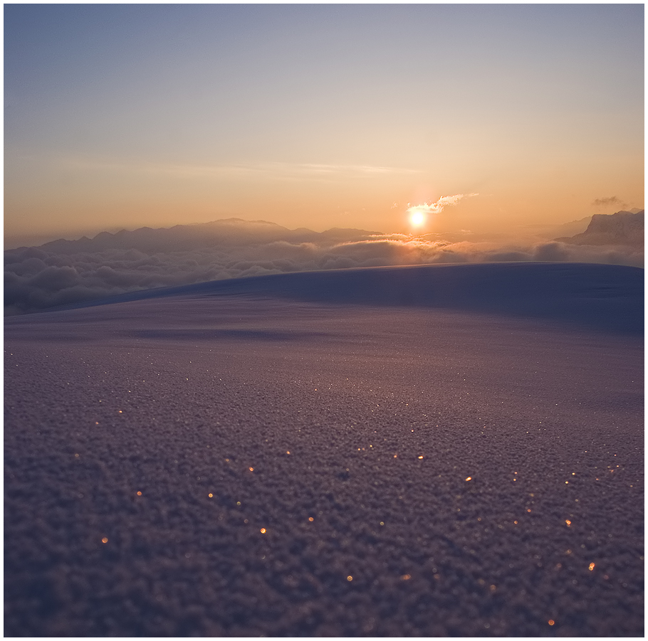 lens against sunrise