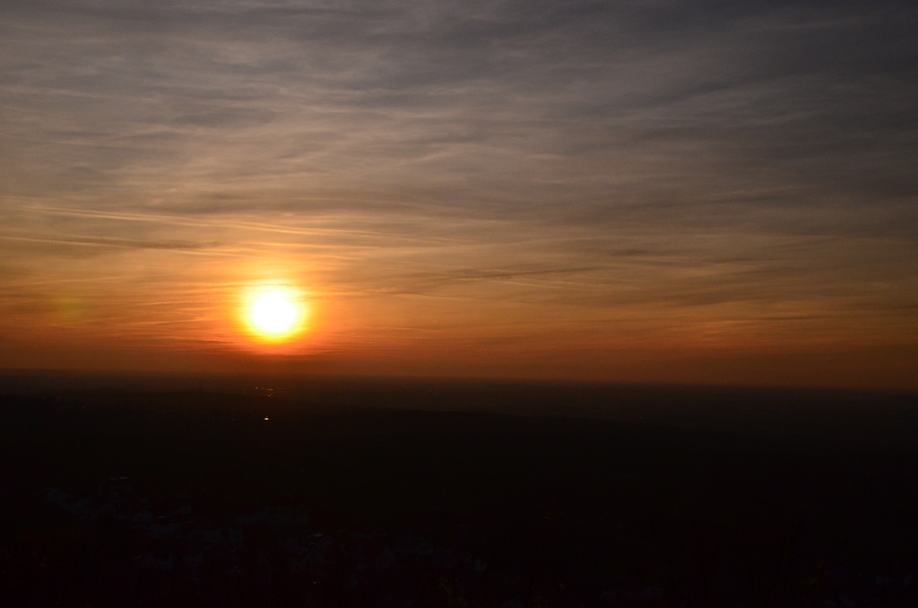 Winterlicher Sonnenuntergang