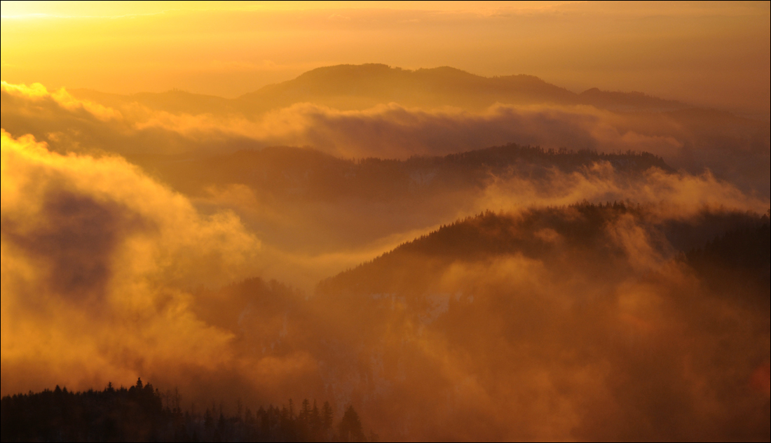 Abendstimmung über dem Schwarzwald