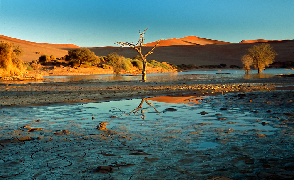 Sossusvlei gefüllt mit Wasser...