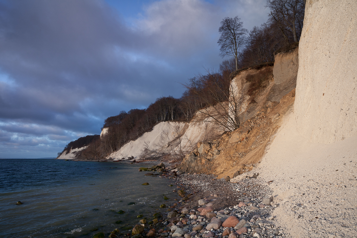 Kreideküste im März