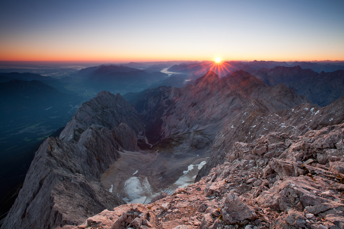 Sonnenaufgang überm Höllental