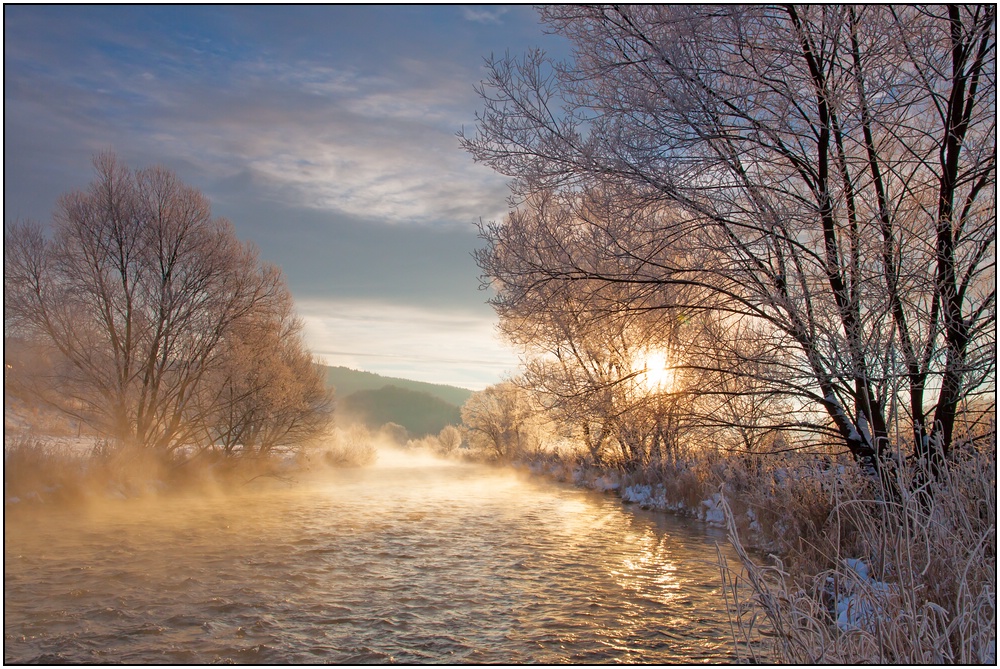 Sonnenaufgang an der Eder