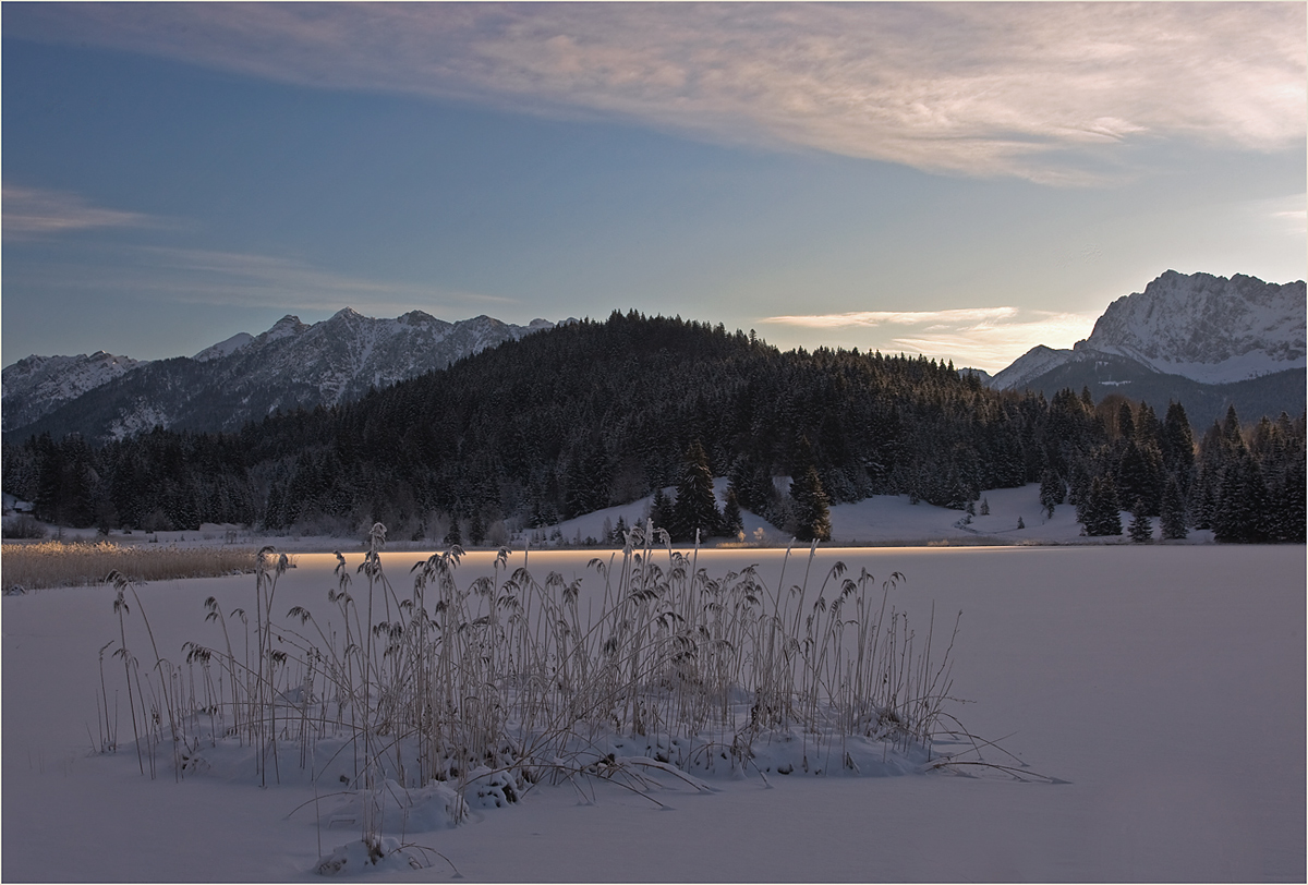 wenn die sonne über den berg spitzt...