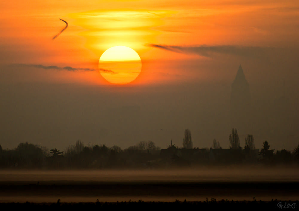 Nebel vor Frankfurt
