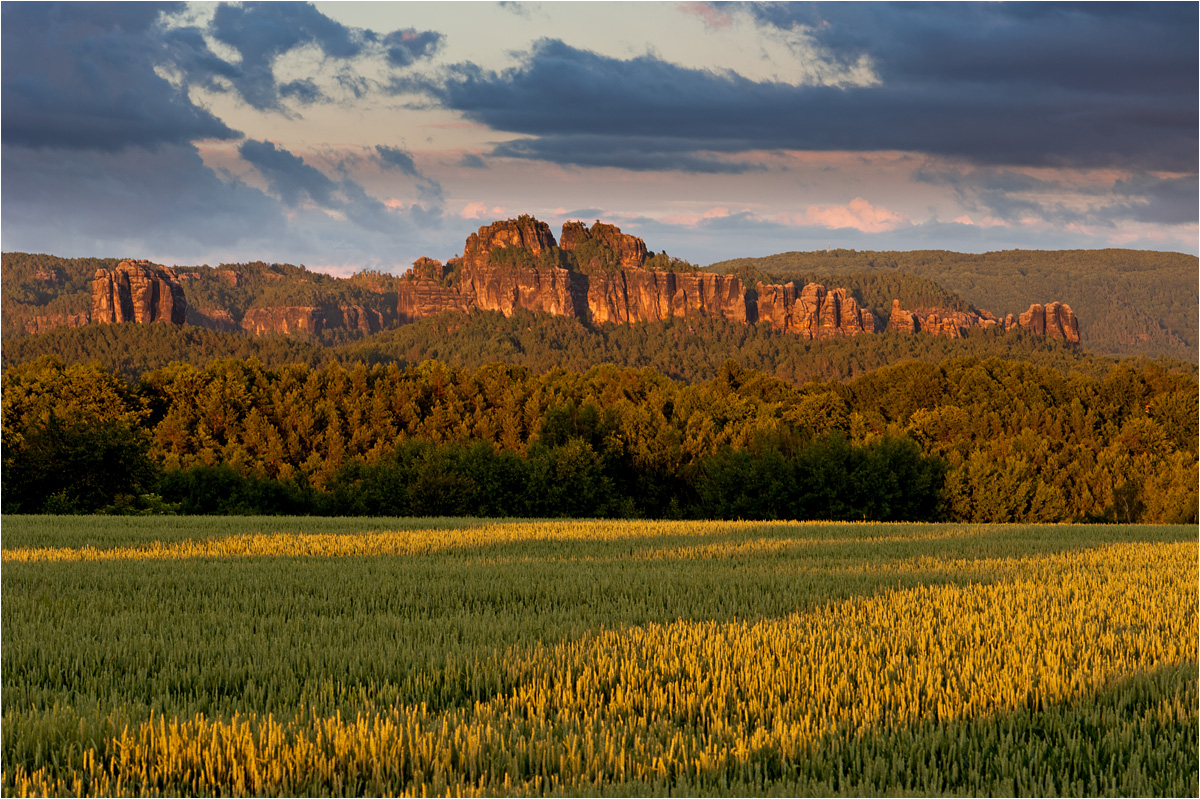 Sommerabend an den Schrammsteinen