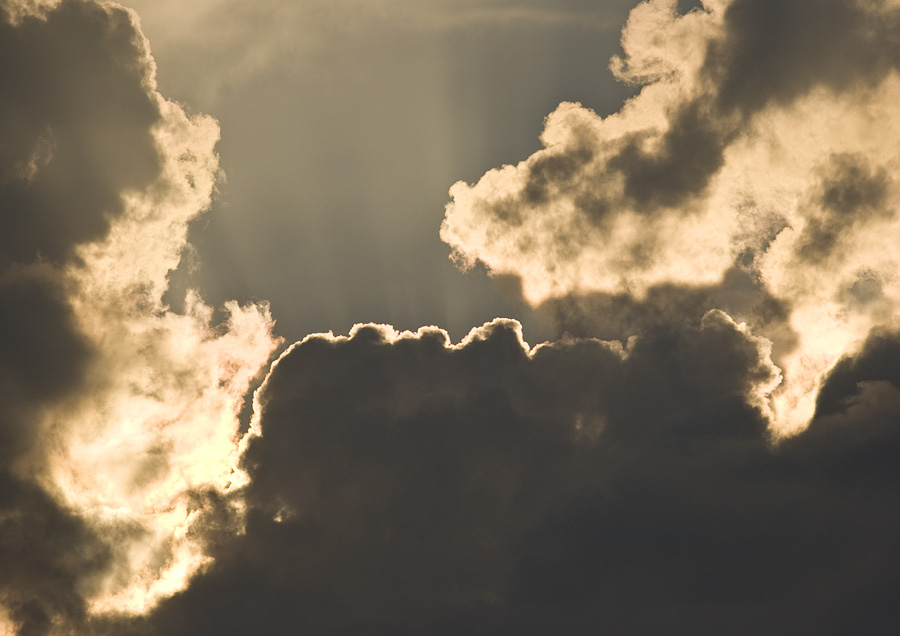 Drohender abendlicher Wolkenbruch