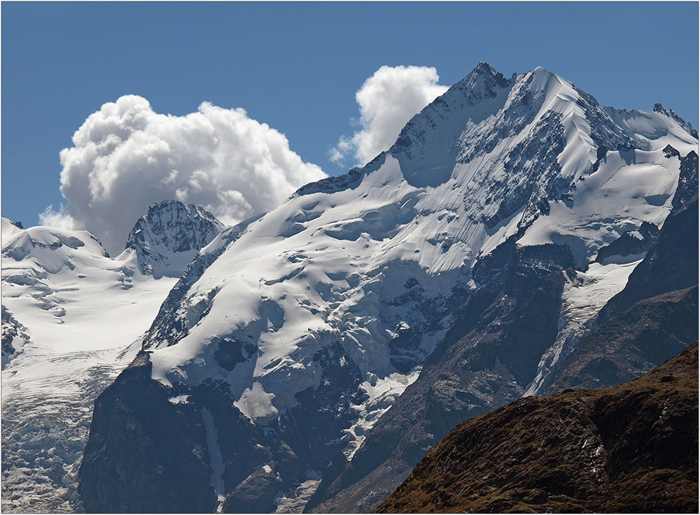 Quellwolken am Piz Bernina