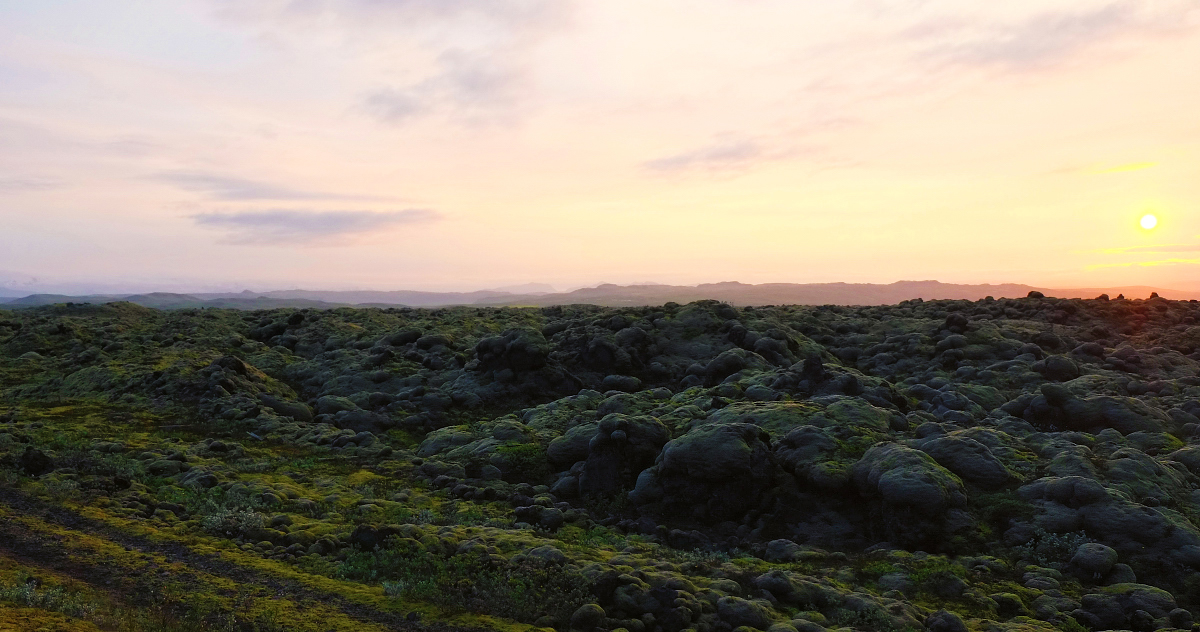 Landschaft im Abendlicht