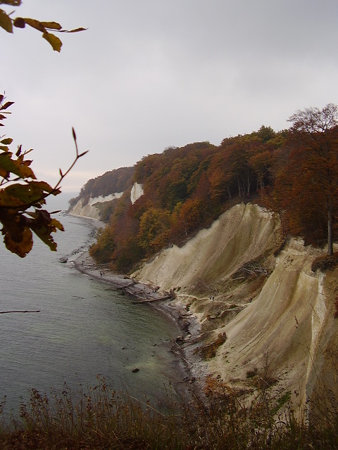 Kreidefelsen im Herbst