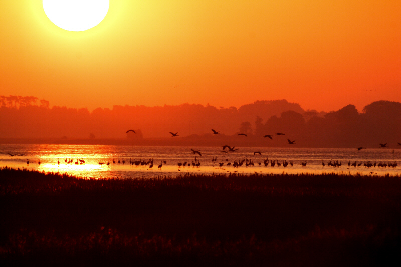 Aufbruch bei Sonnenaufgang