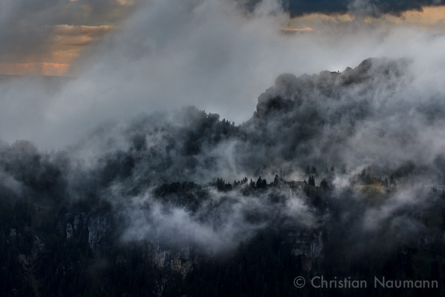 Abends in den Alpen