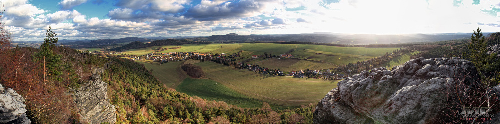 Herbstlicher Blick vom Papststein