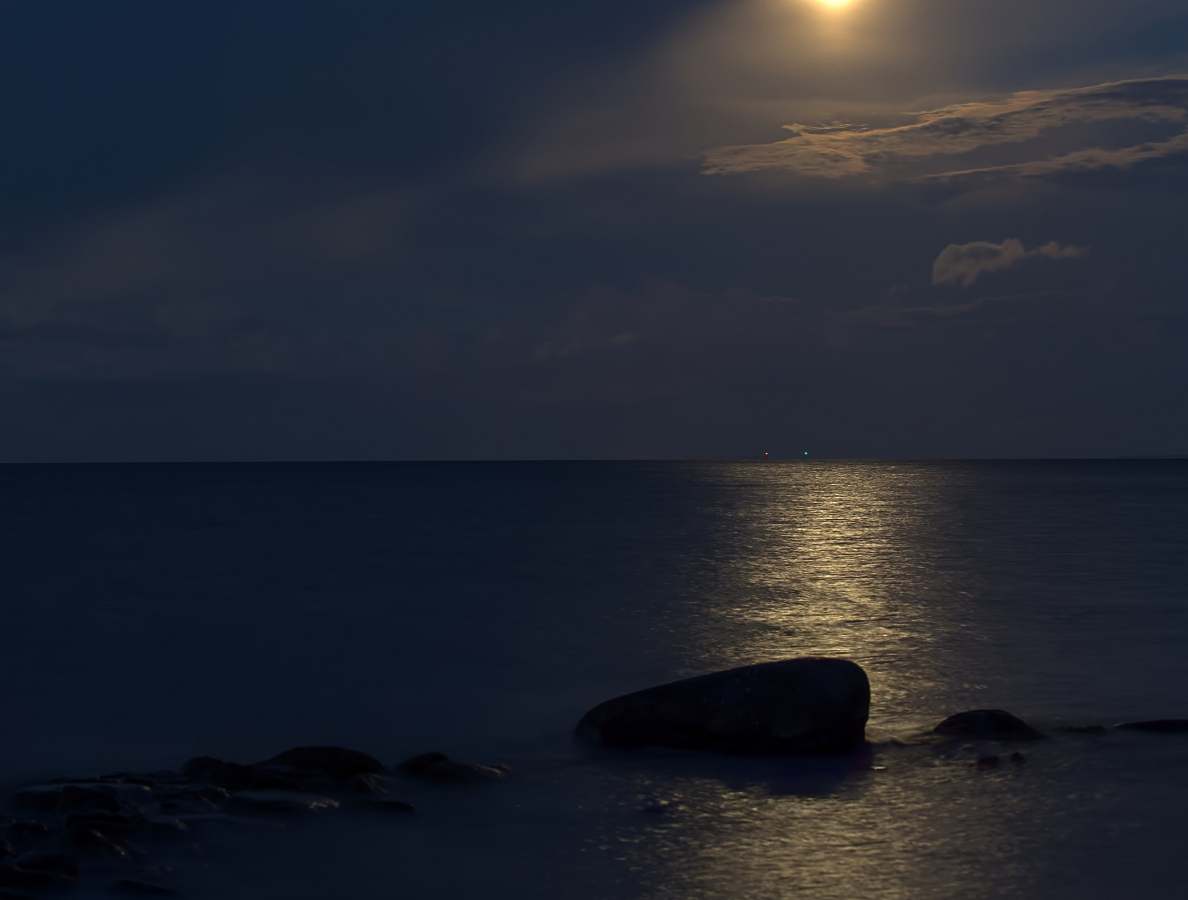 Vollmond über dem Greifswalder Bodden