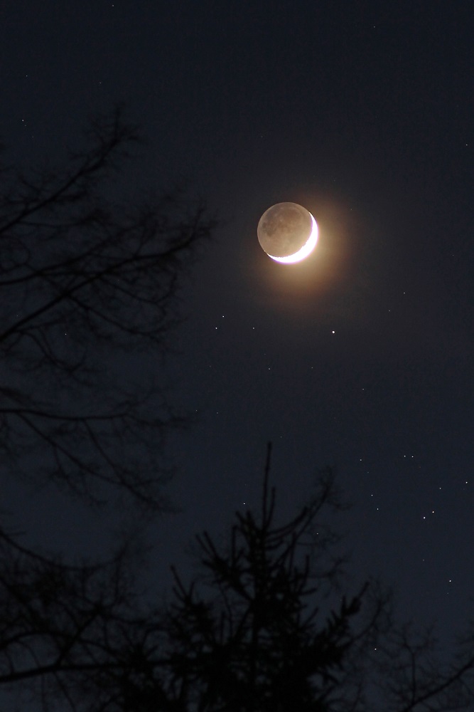 Der Mond - von der "Vollerde" beschienen.
