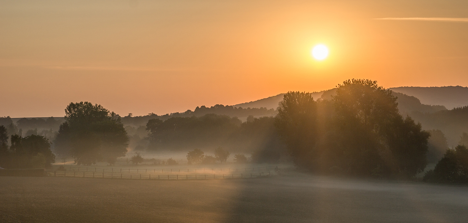 Morgendliche Kulturlandschaft