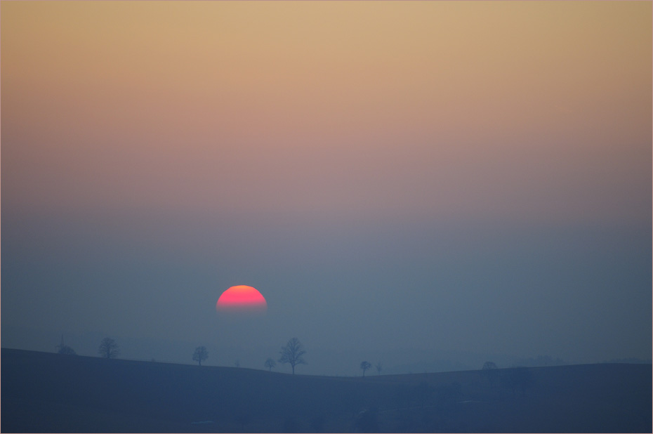 Abendhimmel über dem Hegau