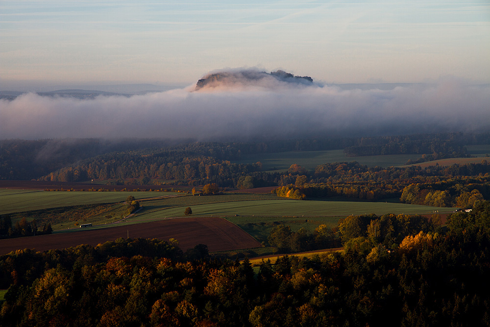 Lilienstein an einem Herbstmorgen