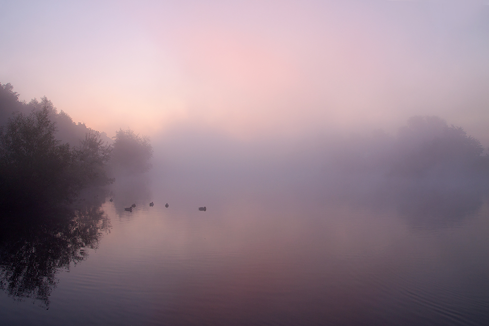 Bonbonfarben am Fluss