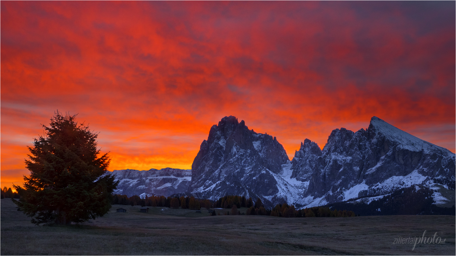 Herbstmorgen auf der Seiser Alm