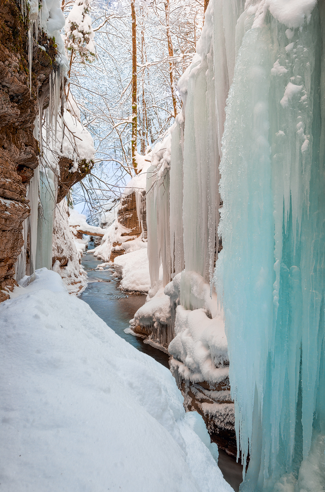Eisvorhang in der Taugl