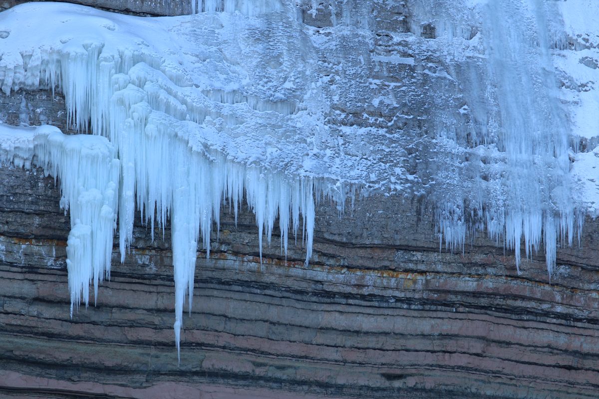 Eis in der Bletterbachschlucht