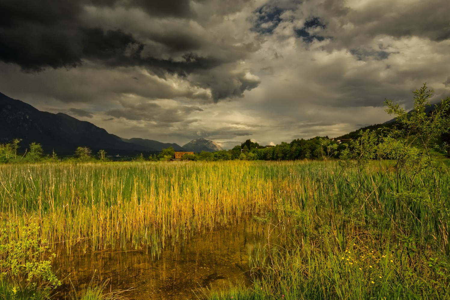 vor dem Sturm am Presseger See...