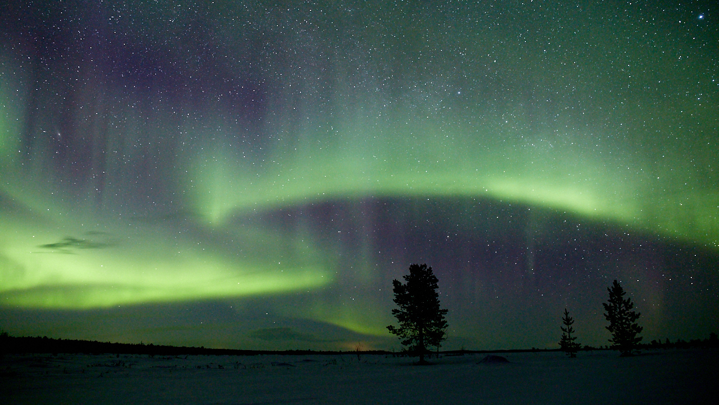 Polarlichter über Finnland