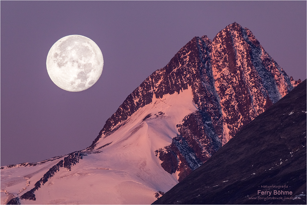 Vollmond am Großglockner