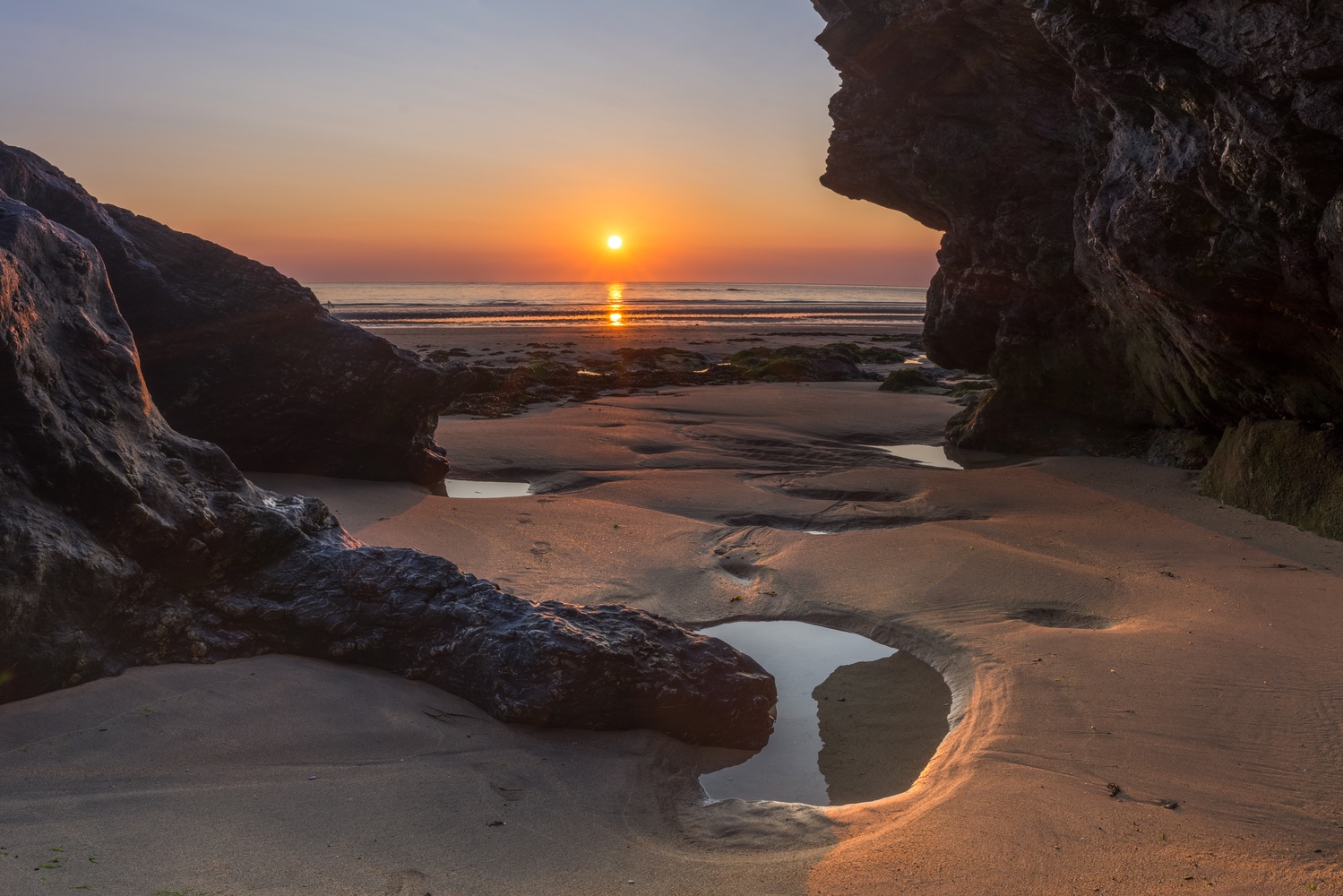 Sonnenuntergang in Cornwall