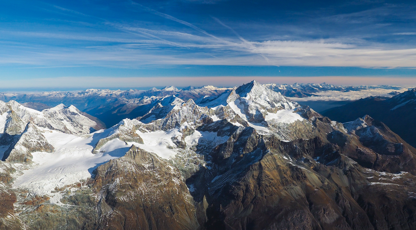 Blick über die Alpen