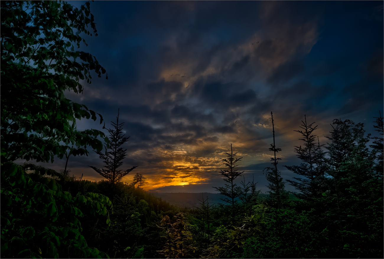 Sonnenuntergang über dem Isartal