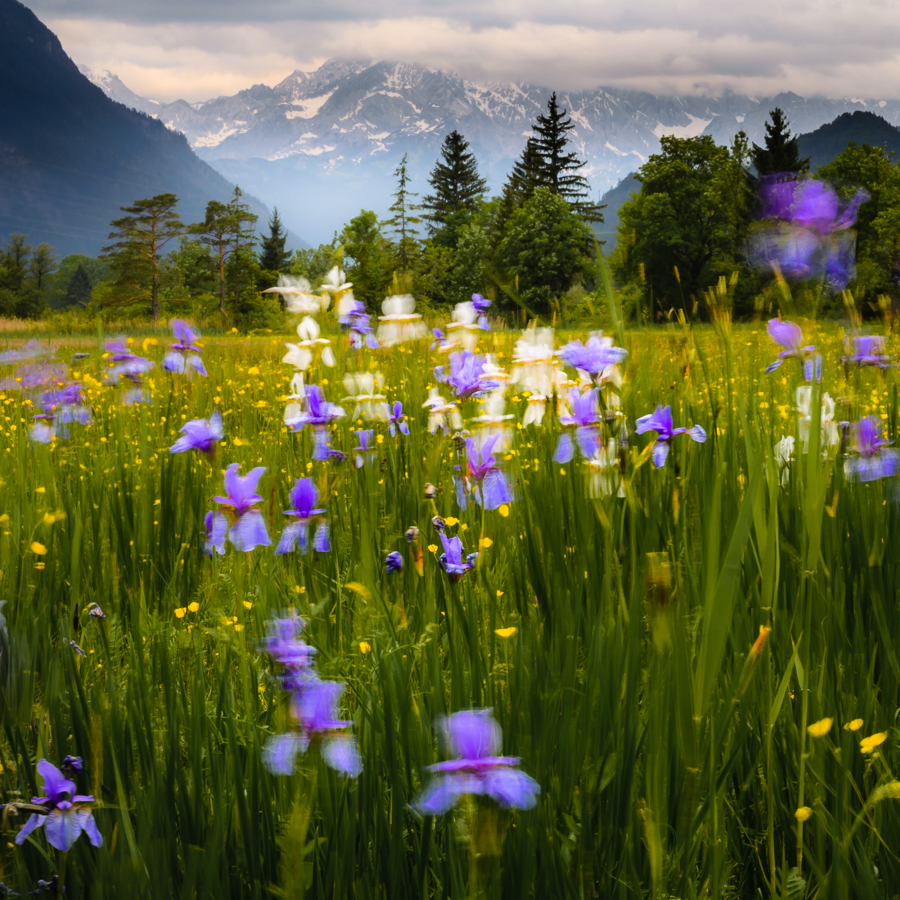 Iris im Wind
