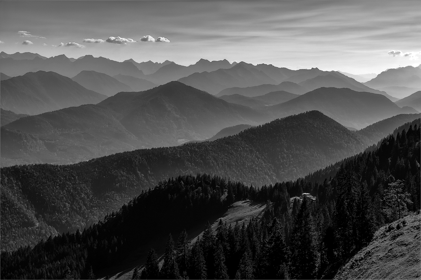 Die schwarzweisse weite Sicht