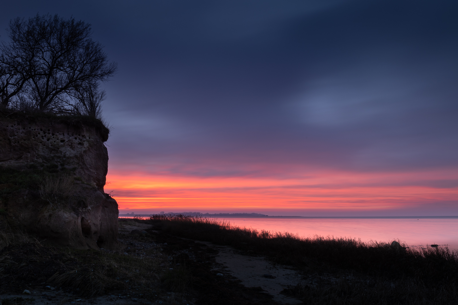 Abend an der Steilküste