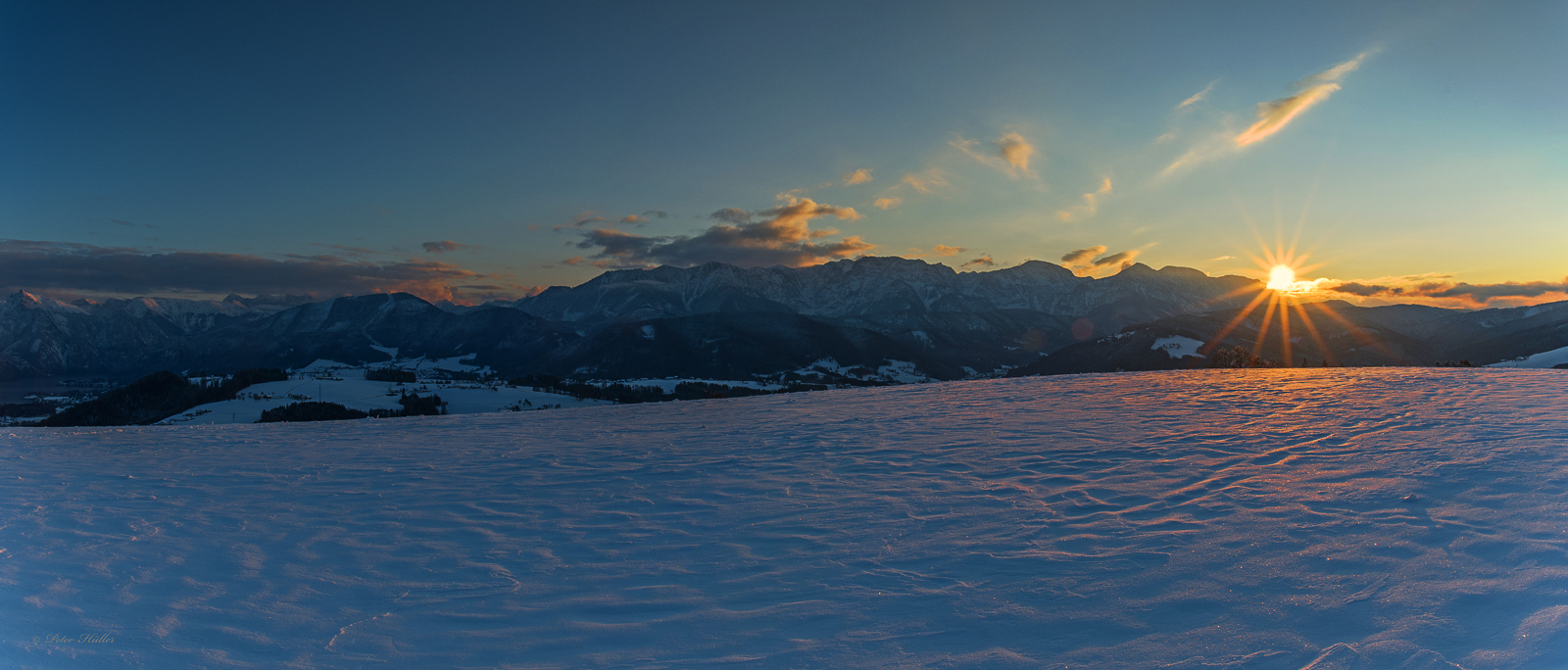 Abendstimmung im Schnee
