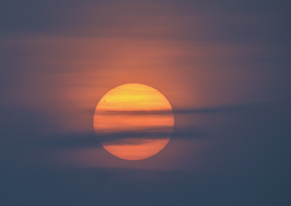 Sonne mit Sonnenflecken