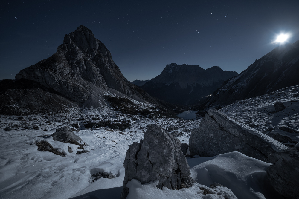 Winternacht bei Vollmond