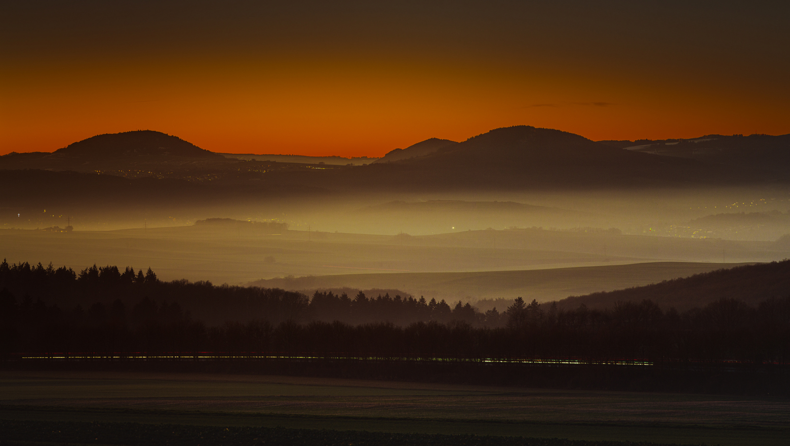 Abendlicher Blick in die Eifel