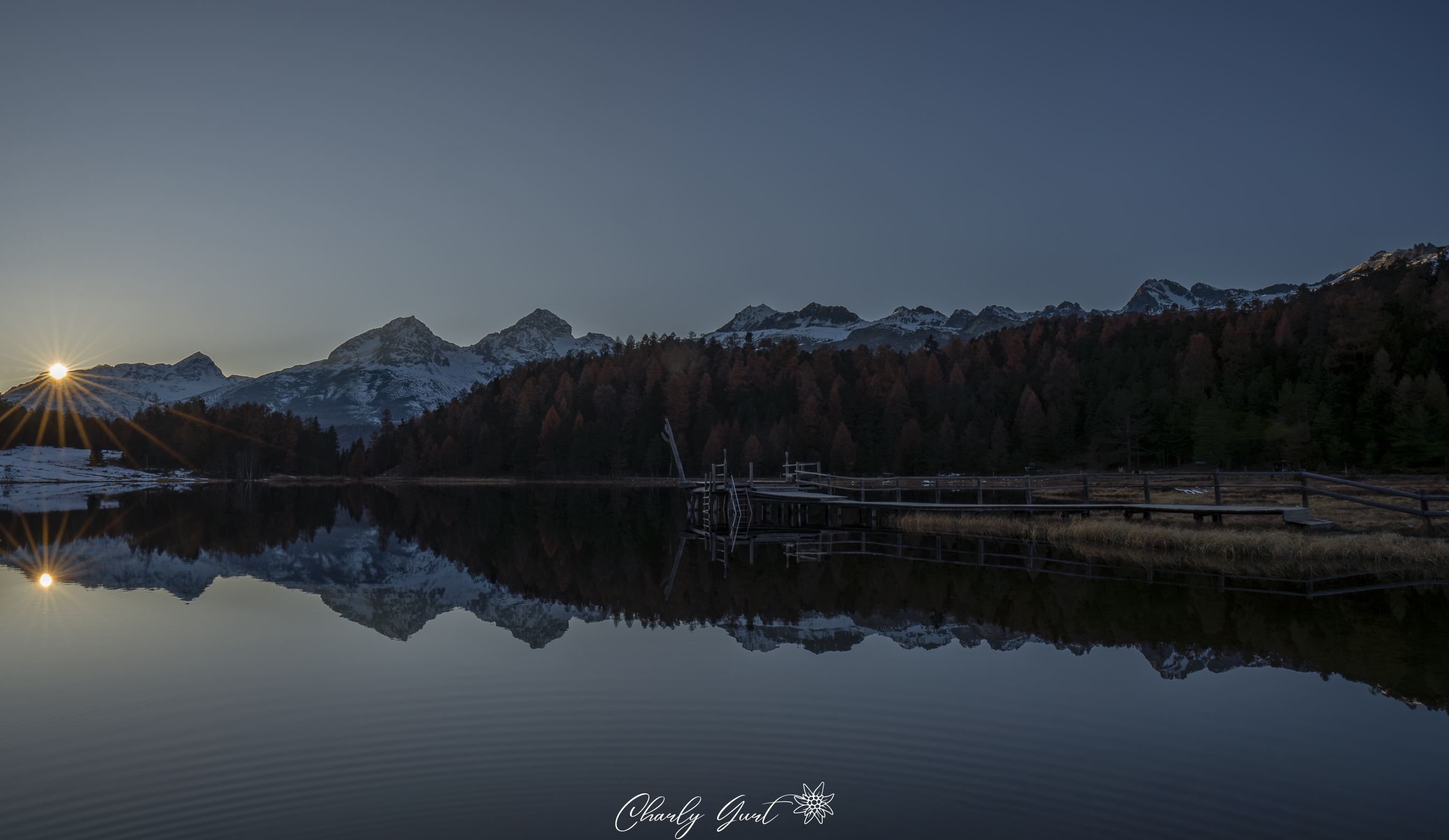 Sonnenuntergang im Engadin