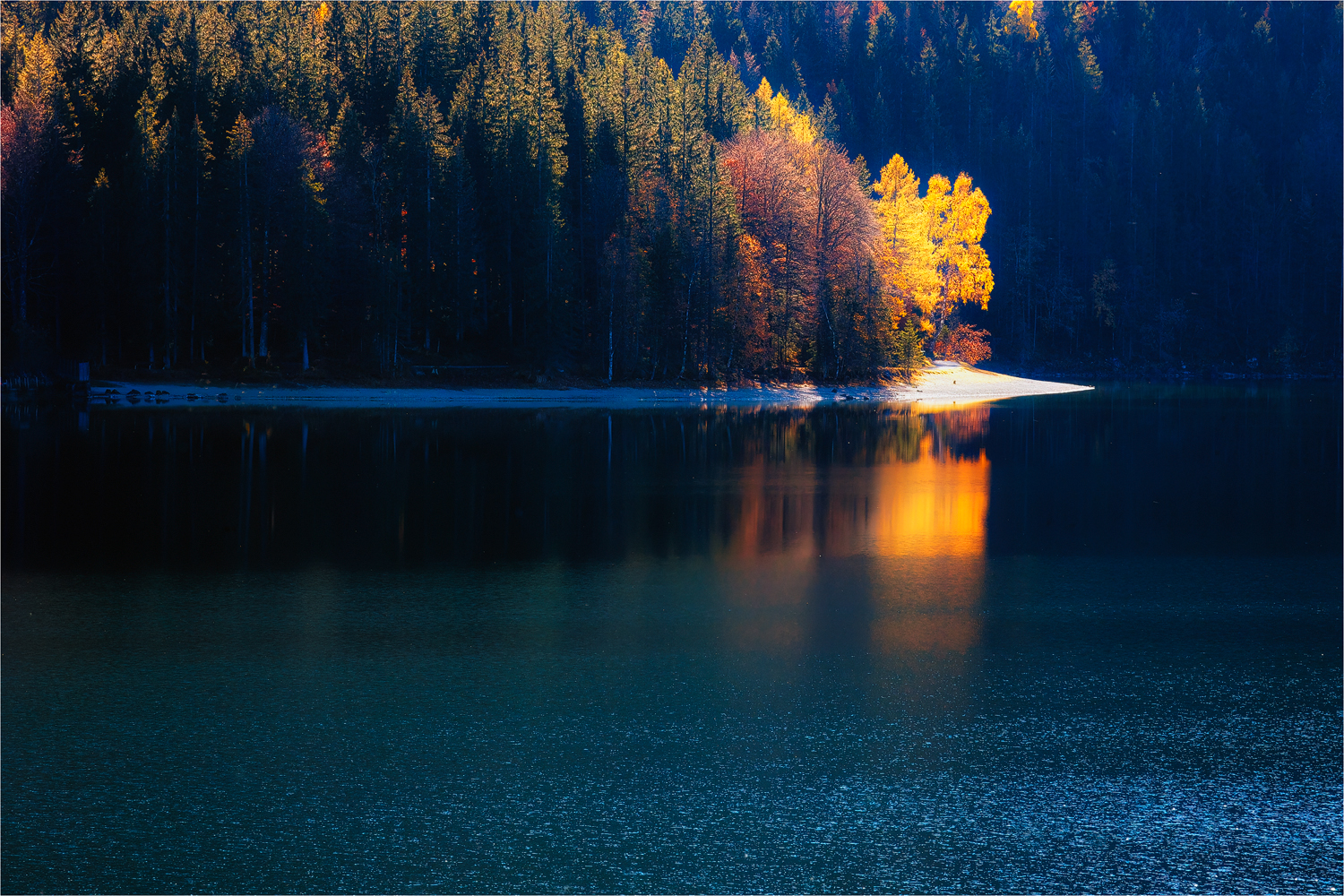 Blick übern Eibsee ...