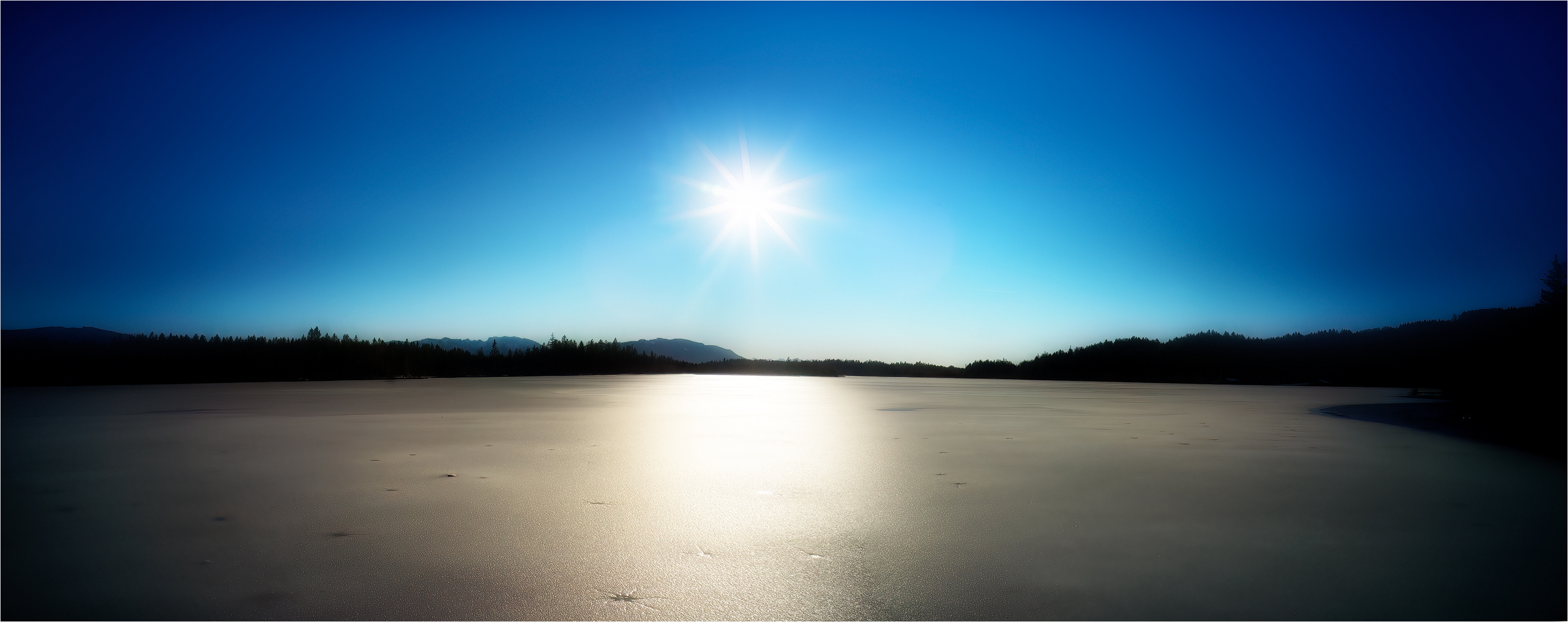 Die tiefe Stille über dem See ...