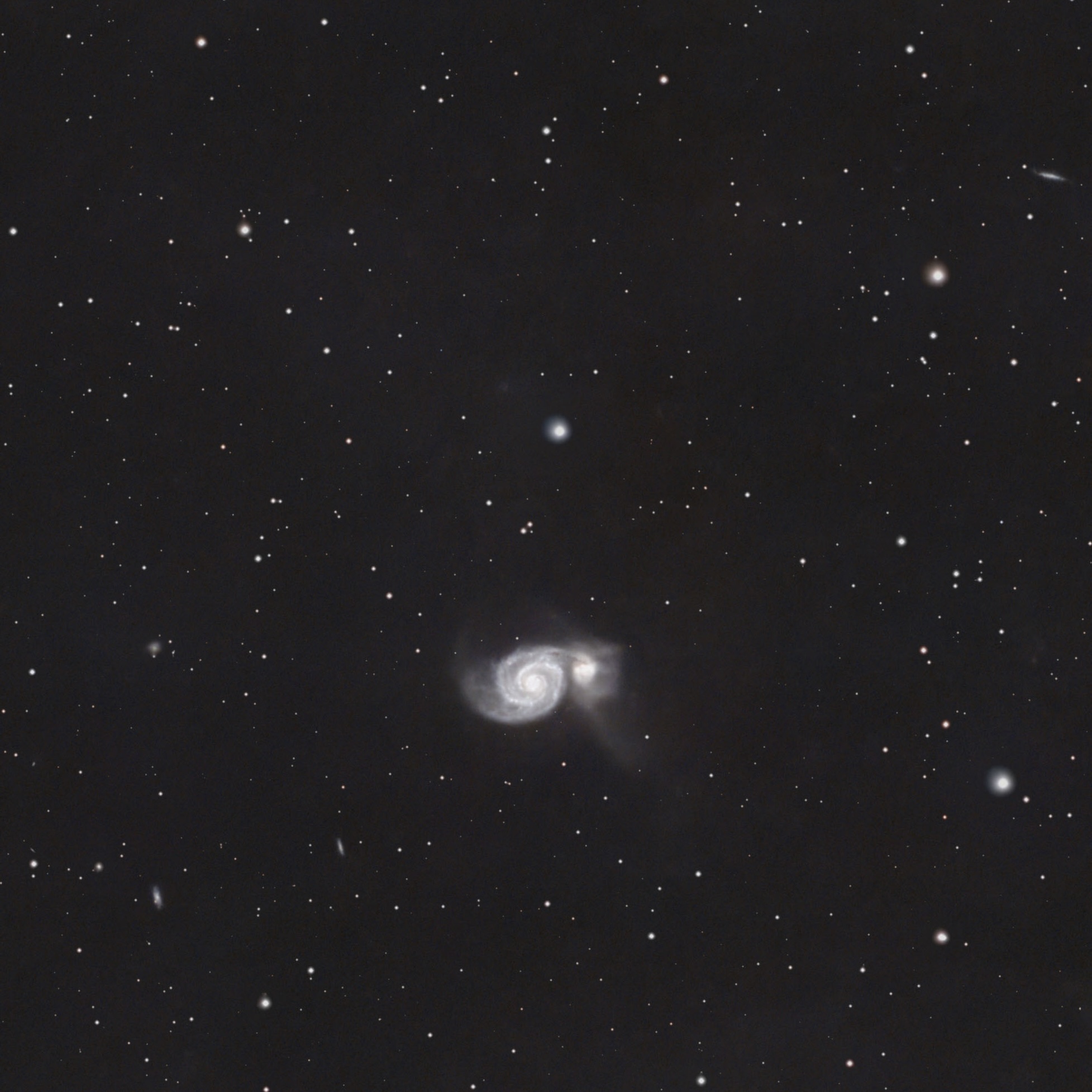 Whirpoolgalaxie mit Begleitgalxie